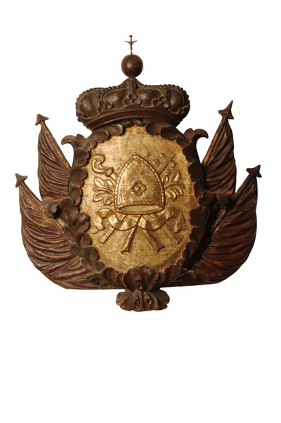 Gran talla armorial barroca, c.1700 (madera) de Italian School