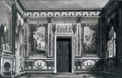 Gran salón griego, de Decoraciones Arquitectónicas por Gaetano Landi, 1810 de Italian School