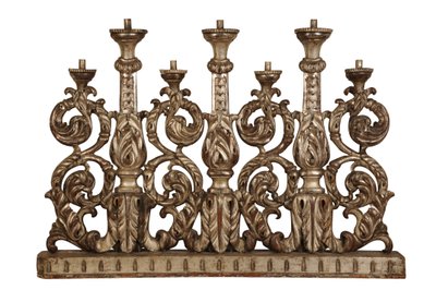 Candelabro de plata dorada a gran escala, c.1800 (plata dorada) de Italian School