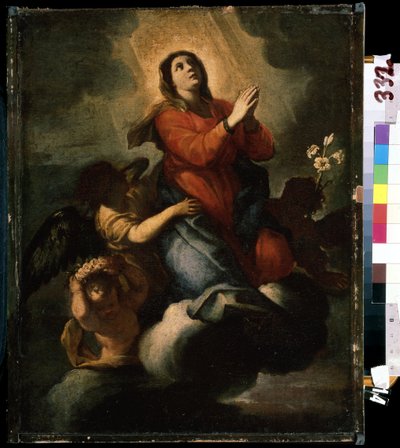 "La Asunción de la Santísima Virgen María" (La Asunción de la Santísima Virgen María) Pintura de la escuela italiana del siglo XVII Museo de Arte Mikhail Kroshitsky, Sebastopol (Sebastopol) Ucrania de Italian School