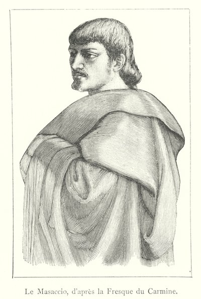 Masaccio, según el fresco del Carmine (grabado) de Italian School