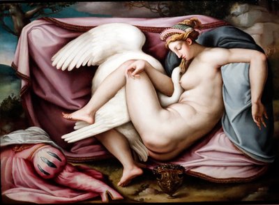 Leda y el cisne de Italian School