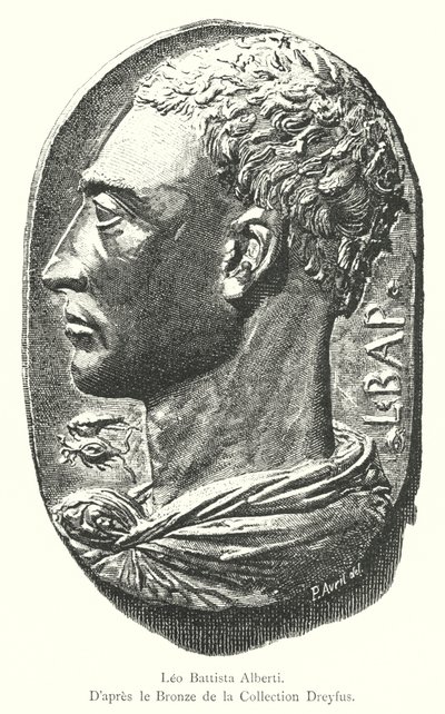 Leo Battista Alberti, Según el Bronce de la Colección Dreyfus (grabado) de Italian School