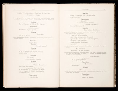Libreto de La Tosca de Giacomo Puccini, Edición Ricordi, Italia de Italian School