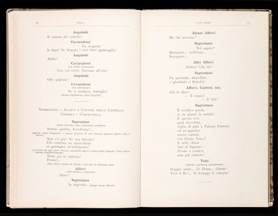 Libretto della Tosca de Giacomo Puccini, Edición Ricordi, Italia de Italian School