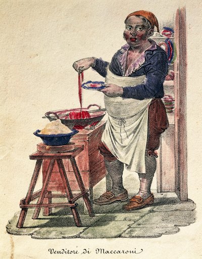 Vendedor de macarrones, Italia de Italian School