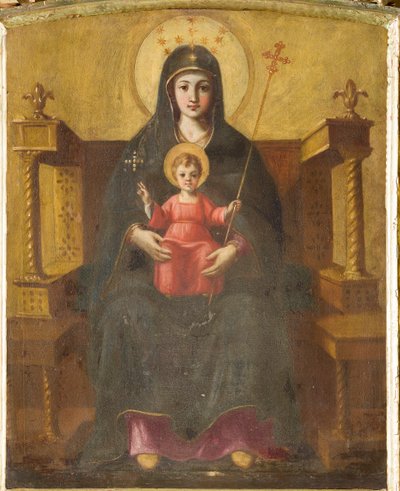 Virgen entronizada con el Niño de Italian School