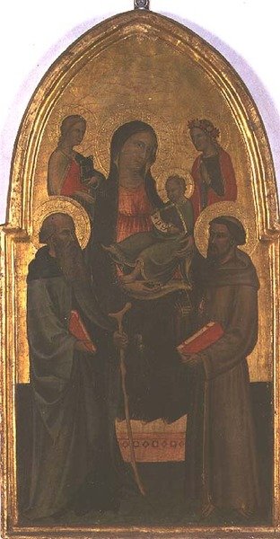 Madonna y Niño con Santos de Italian School