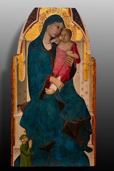 Virgen con el Niño y donante, segunda década del siglo XIV (temple sobre tabla) de Italian School