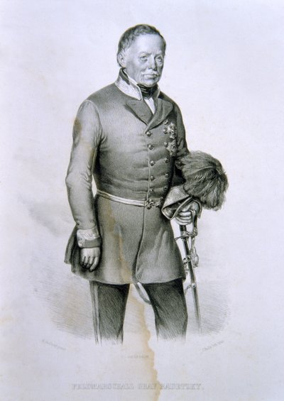 Maresciallo Radetzky Graff, ilustración de La Historia de Italia de Italian School