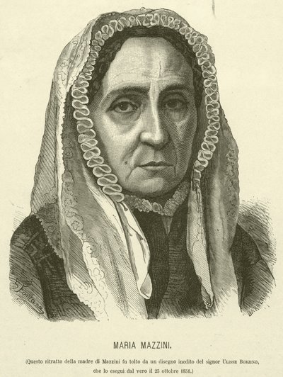 Maria Mazzini (grabado) de Italian School