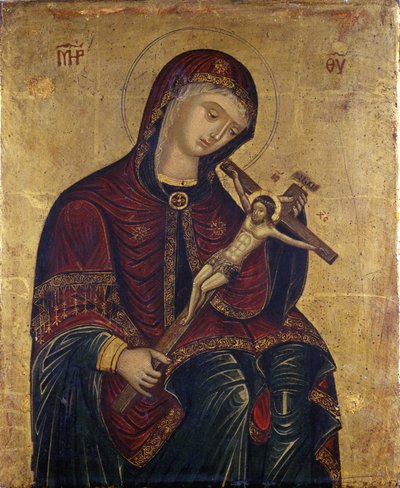 María con el Crucifijo de Italian School