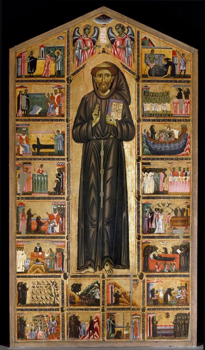 Maestro del San Francesco Bardi. Escuela florentina de la primera mitad del siglo XIII. Retablo de San Francisco de Asís. Escenas de la vida de San Francisco. Capilla Bardi de Italian School