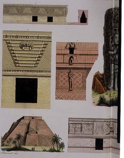 Antigüedades mexicanas, detalles arquitectónicos de la lámina 48 de 