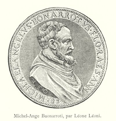Miguel Ángel Buonarroti, por Leone Leoni de Italian School