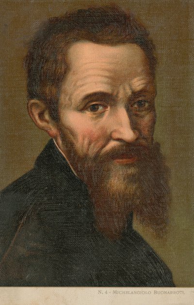 Miguel Ángel, artista italiano (cromolito) de Italian School