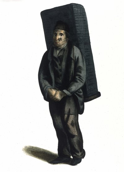 Oficio milanés: un vendedor ambulante de carbón (o carbonero). de Italian School