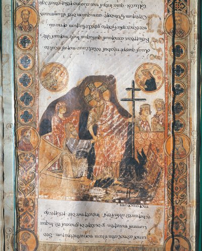 Miniatura que representa la Resurrección de Jesucristo de Exultet I de Italian School