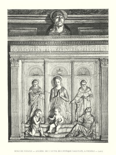 Mino de Fiesole, Ancona del Altar del Obispo Salutati, en Fiesole de Italian School
