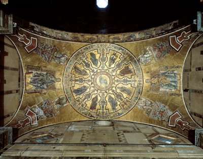Mosaicos de la bóveda de la Scarsella, después de 1202 de Italian School