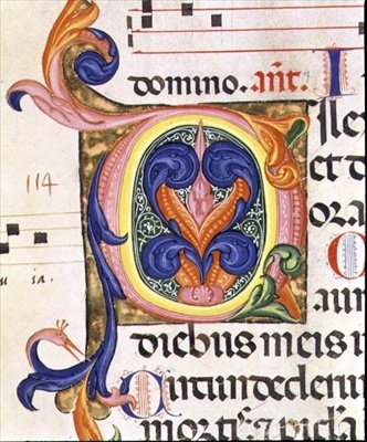 Ms 559 f.206v Inicial historiada 