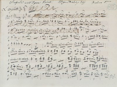 Partitura Musical para Poliuto de Donizetti de Italian School