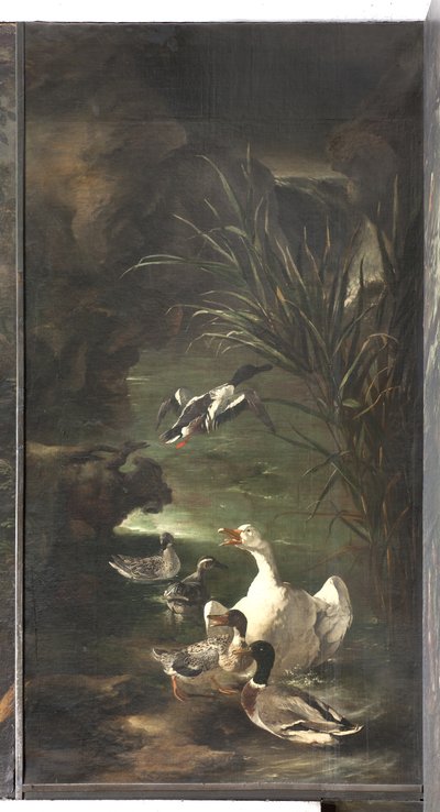 Mito de Orfeo: Cisne y Patos de Italian School