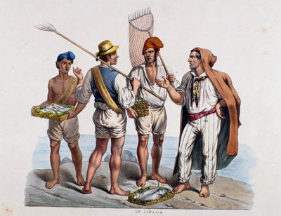 Pescadores napolitanos, Italia de Italian School
