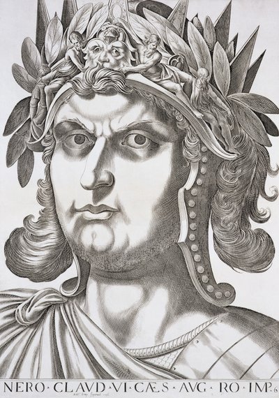 Nerón César (37-68 d.C.), 1596 de Italian School