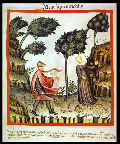 El viento del norte, de Tacuinum Sanitatis de Italian School