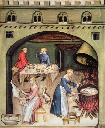 Preparación doméstica, de Tacuinum Sanitatis de Italian School