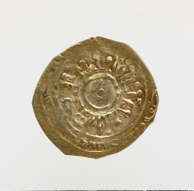 Anverso del Tari de Amalfi con epigrafía pseudo-cúfica (oro) de Italian School