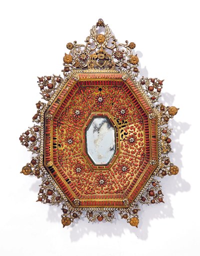 Marco de espejo octagonal, Trapani, primera mitad del siglo XVII de Italian School