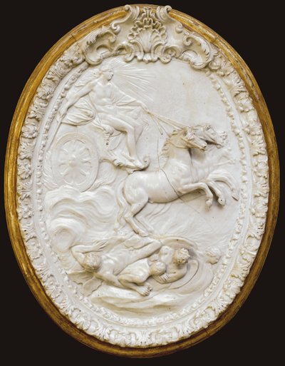 Una de una serie de cuatro placas ovaladas moldeadas de Doccia, mediados del siglo XVIII de Italian School