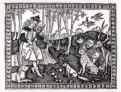 Orfeo tocando para los animales, 1500 de Italian School