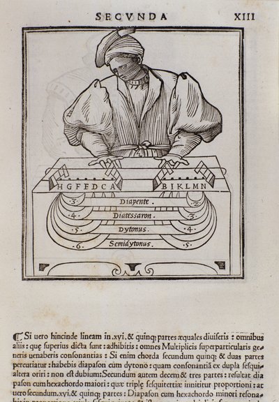 Página de Musica theorica por Lodovico Fogliani (1475?-1542) (o Ludovico Foliani) teórico musical de Italian School