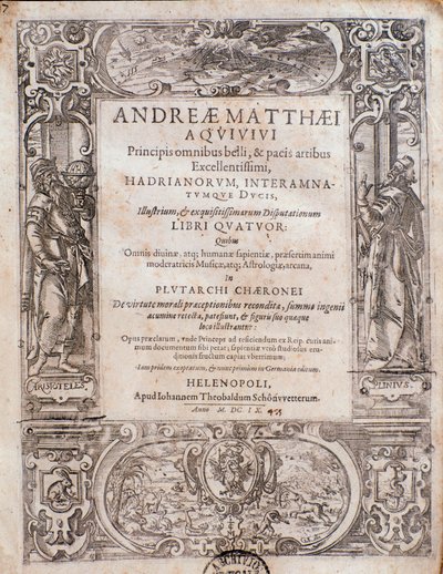 Página tomada de Principi omnibus belli por Andrea Matteo Acquaviva de Italian School