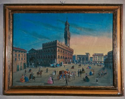 Palazzo Vecchio en la Piazza della Signoria, Florencia de Italian School