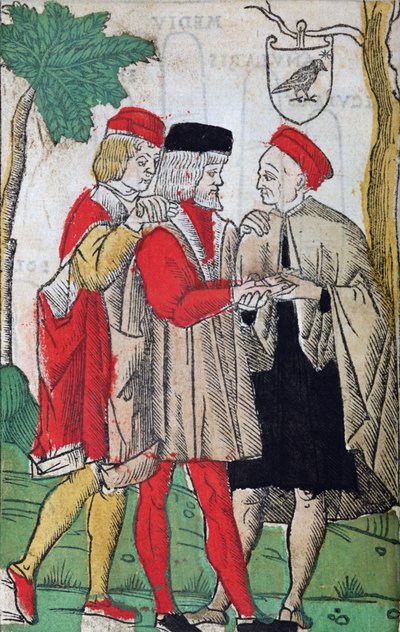 Lectura de la palma de la mano de Chiromantia por Andrea Corvo, 1581 de Italian School