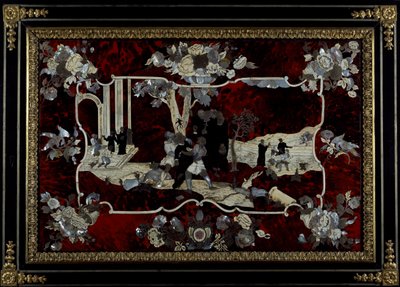 Marquetería de panel realizada por la Real Fábrica de Nápoles, Italia de Italian School