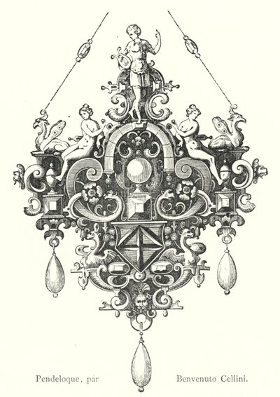 Pendiente, por Benvenuto Cellini de Italian School