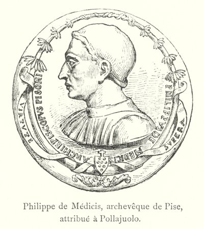 Felipe de Médici, Arzobispo de Pisa, Atribuido a Pollajuolo de Italian School