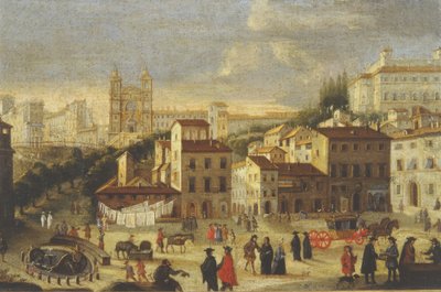 Piazza di Spagna y Trinità dei Monti de Italian School