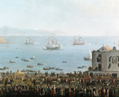 Fiesta de Piedigrotta en Nápoles el 8 de septiembre (detalle) de Italian School