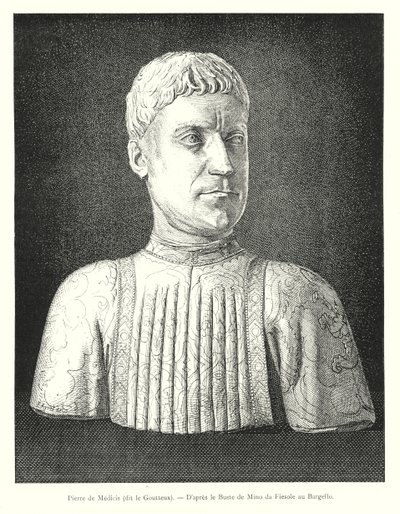 Pierre de Medicis, llamado el Gotoso, Según el Busto de Mino da Fiesole en el Bargello de Italian School