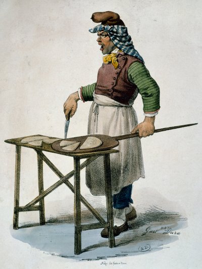 Pizzero, ca 1820, grabado, Italia de Italian School