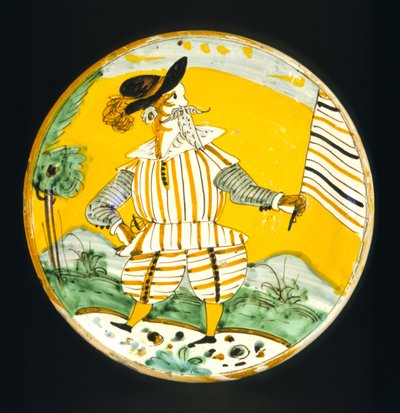 Plato que representa una figura masculina, Taller de Monte Lupo de Italian School