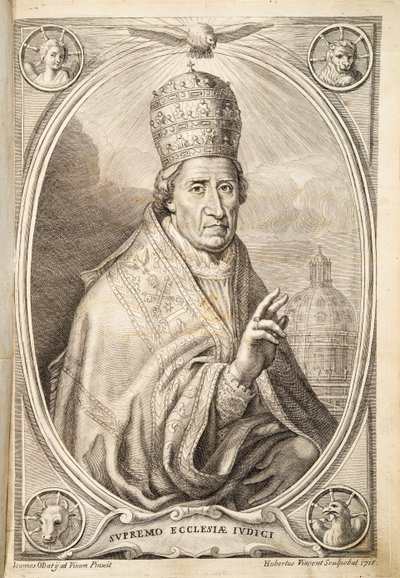 Papa Clemente XI, pub. 1717 de Italian School