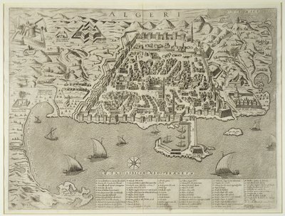 Puerto y Ciudad de Argel, c.1572 de Italian School