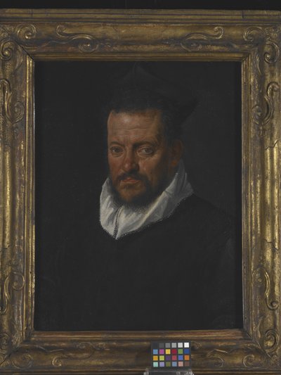Retrato de un sacerdote (óleo sobre lienzo) de Italian School